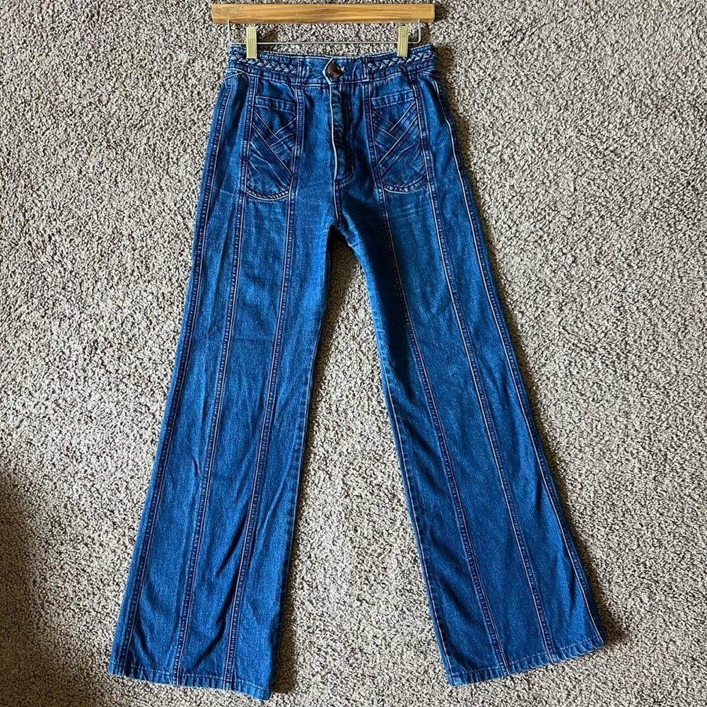 SOLD Vintage Grey Ant High Waisted Bell Bottom Denim Jeans